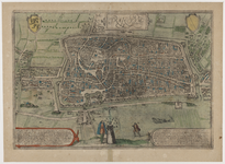214774 Plattegrond van de stad Utrecht met directe omgeving; met weergave van het stratenplan, wegen, watergangen, de ...